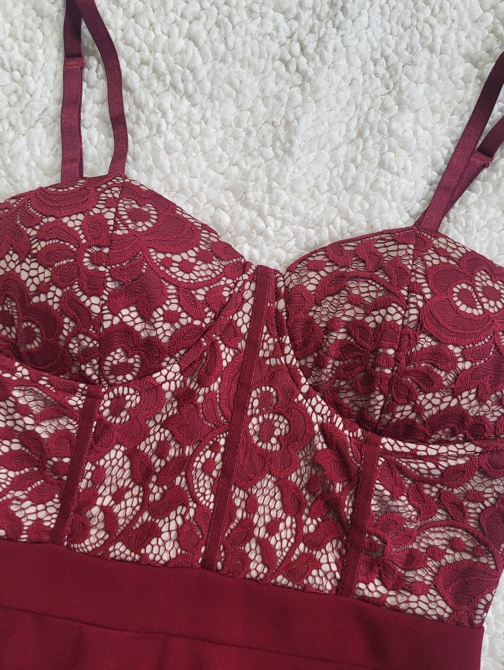 Chocolate USA Burgandy Dress Size Small - Picture 2 of 7